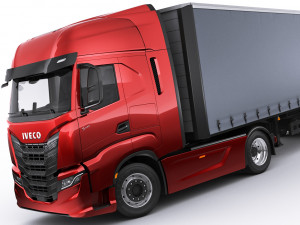 iveco s-way 2020 with trailer 3D Модель
