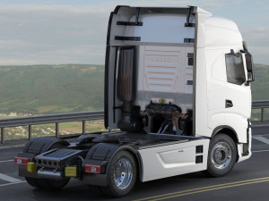 iveco s-way 2020 with trailer 3D Модель