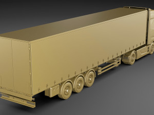 iveco s-way 2020 with trailer 3D Модель