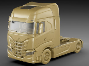 iveco s-way 2020 with trailer 3D Модель