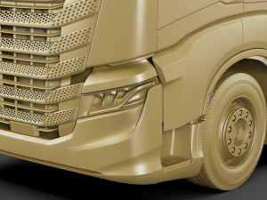 iveco s-way 2020 with trailer 3D Модель