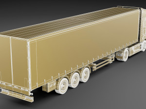 iveco s-way 2020 with trailer 3D Модель