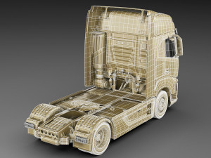 iveco s-way 2020 with trailer 3D Модель