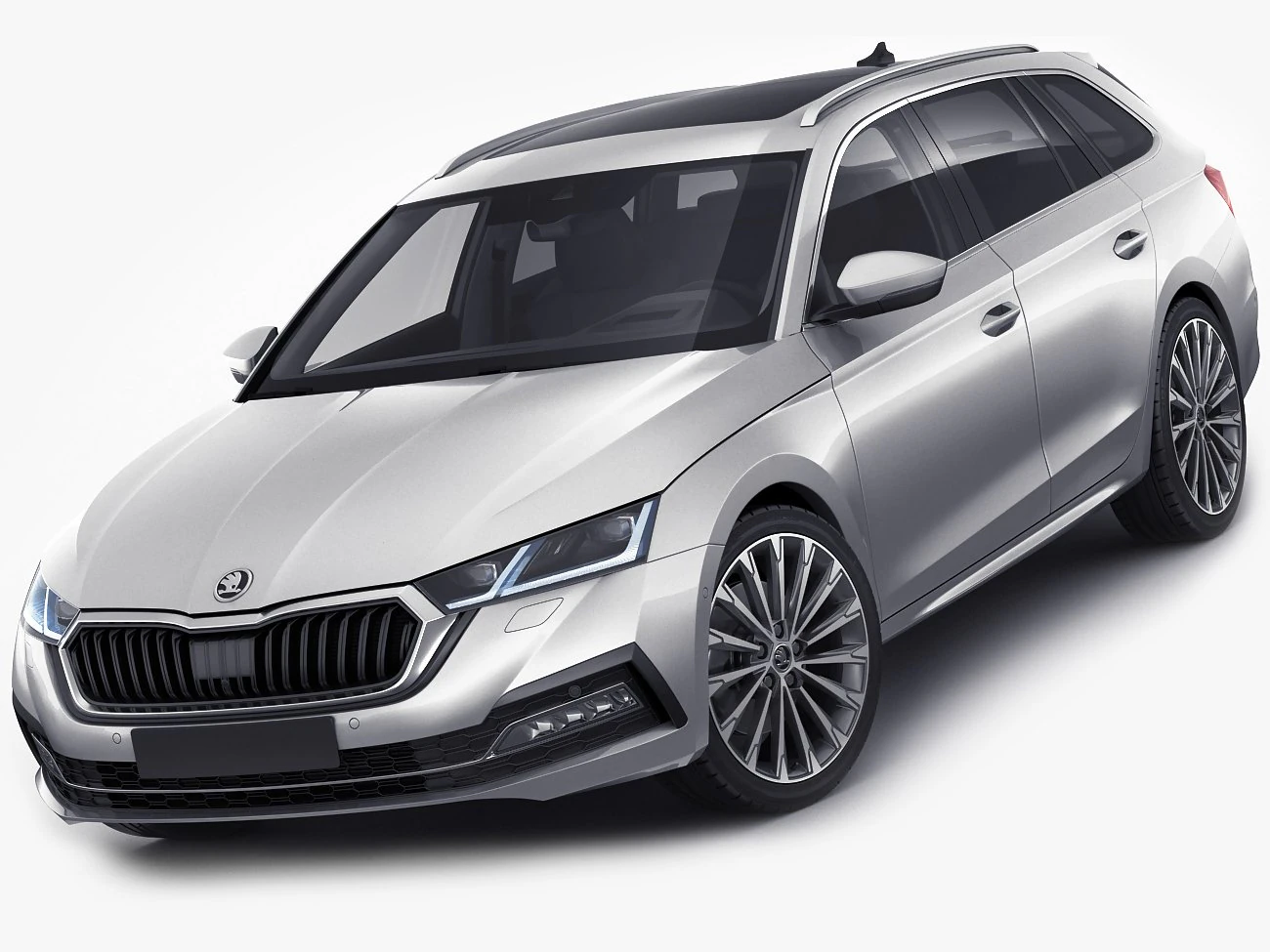skoda octavia combi 2020 3D Model .c4d .max .obj .3ds .fbx .stl .blend 