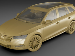 skoda octavia combi 2020 3D मॉडल