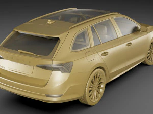 skoda octavia combi 2020 3D Model