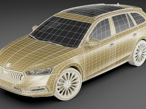 skoda octavia combi 2020 3D मॉडल