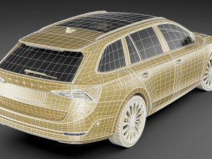 skoda octavia combi 2020 3D मॉडल