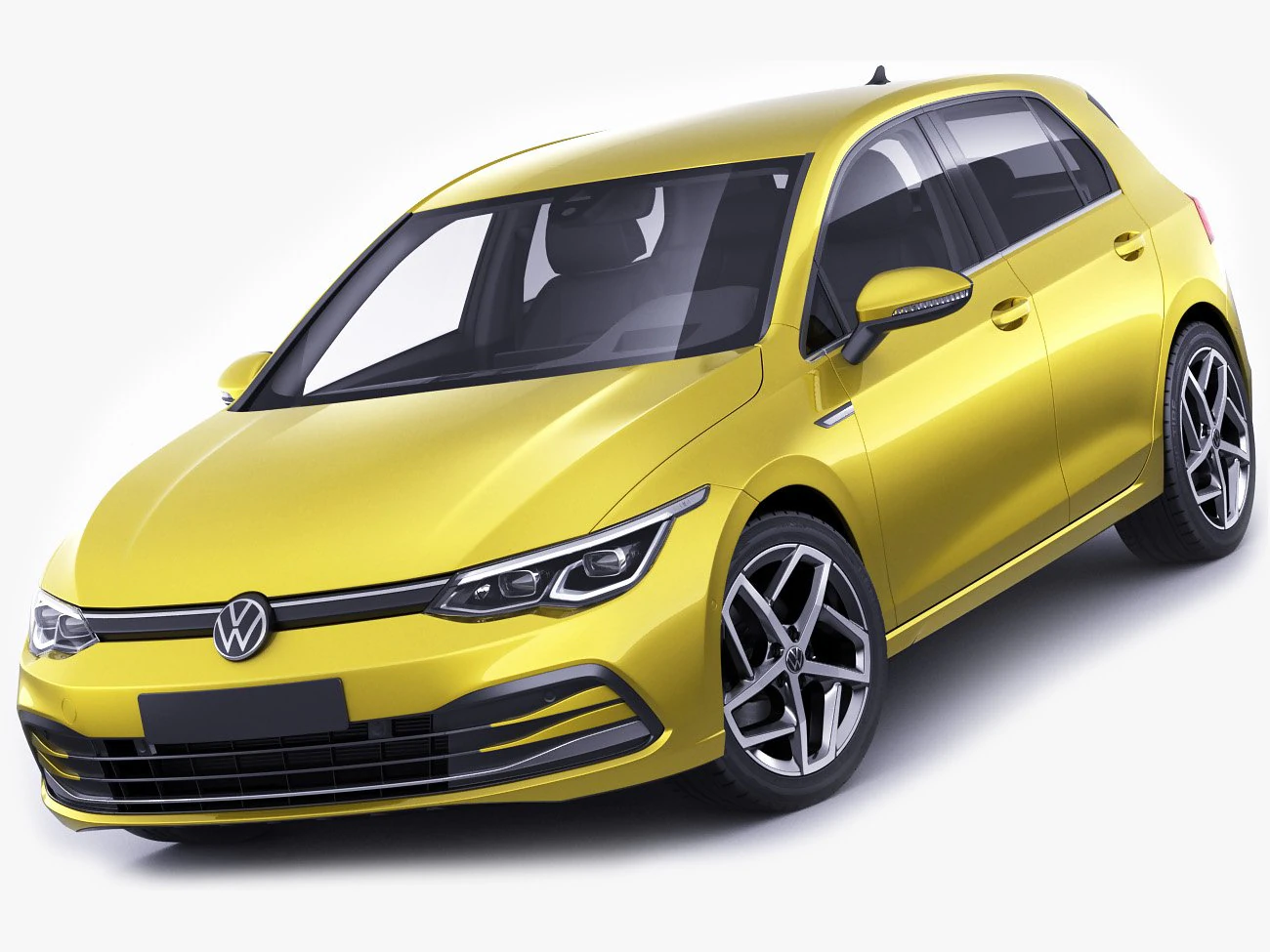 vw golf 2020 3D Model .c4d .max .obj .3ds .fbx .stl .blend