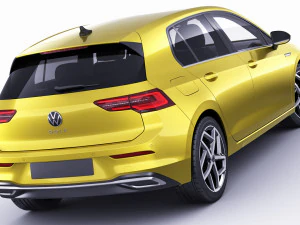 vw golf 2020 3D Model