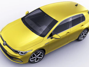 vw golf 2020 3D Model
