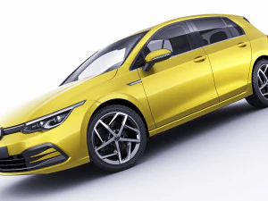 vw golf 2020 3D Model