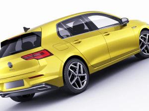 vw golf 2020 3D Model