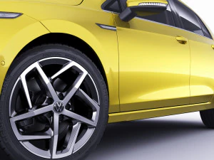 vw golf 2020 3D Model