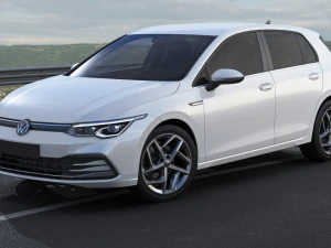 vw golf 2020 3D Model