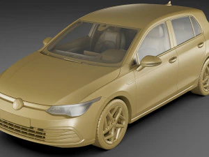 vw golf 2020 3D Model