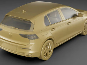 vw golf 2020 3D Model