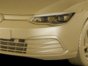 vw golf 2020 3D Model