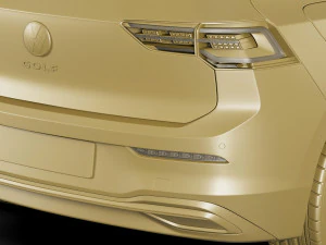 vw golf 2020 3D Model