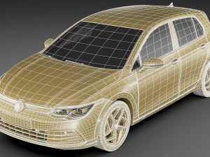 vw golf 2020 3D Model