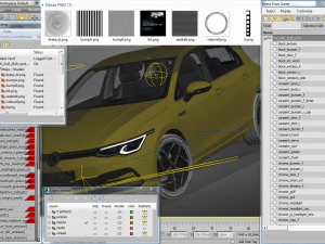 vw golf 2020 3D Model