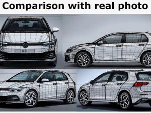 vw golf 2020 3D Model