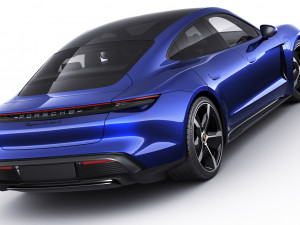 porsche taycan turbo s 2020 with interior 3D Model