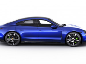 porsche taycan turbo s 2020 with interior 3D Model