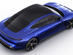 porsche taycan turbo s 2020 with interior 3D Model