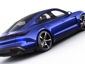 porsche taycan turbo s 2020 with interior 3D Model