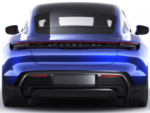 porsche taycan turbo s 2020 with interior 3D Model