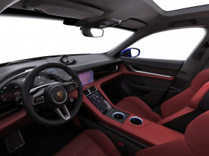 porsche taycan turbo s 2020 with interior 3D Model