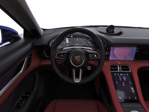 porsche taycan turbo s 2020 with interior 3D Model