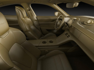 porsche taycan turbo s 2020 with interior 3D Model