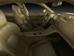 porsche taycan turbo s 2020 with interior 3D Model