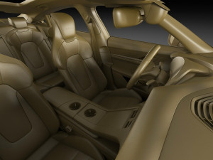 porsche taycan turbo s 2020 with interior 3D Model