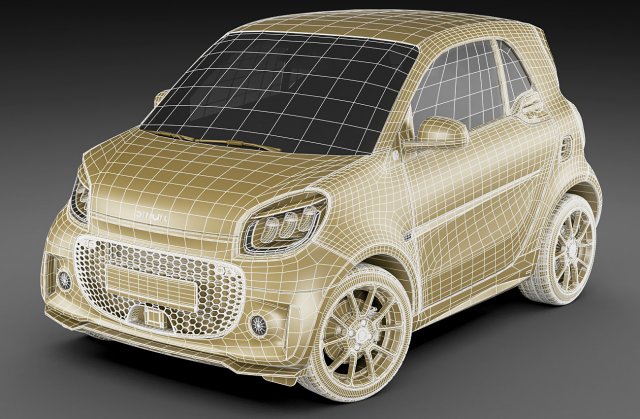 smart eq fortwo 2020 edition one 3D Model in Compact Cars 3DExport