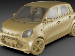 smart eq forfour 2020 3D Model