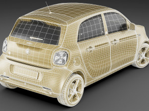 smart eq forfour 2020 3D Model