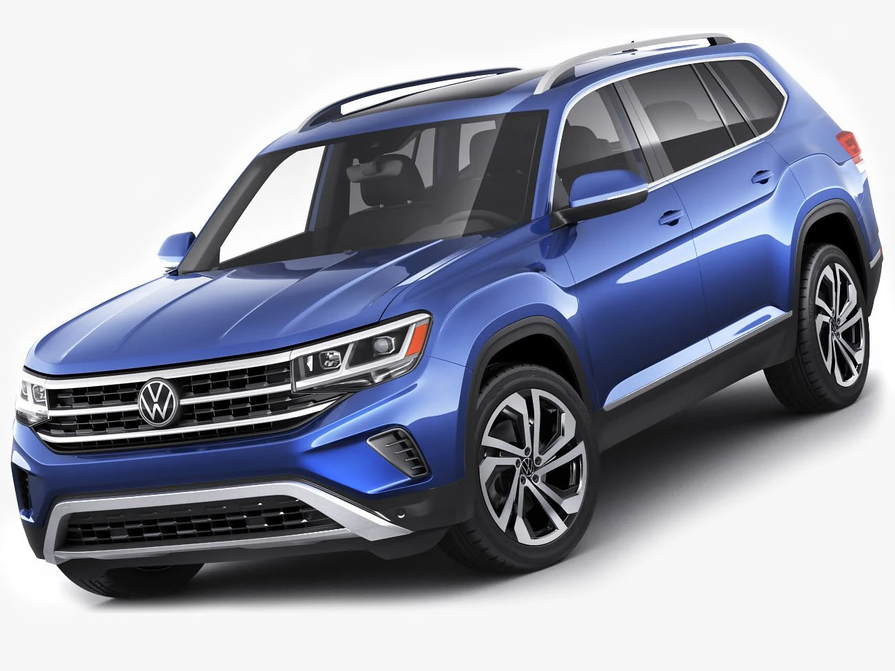 volkswagen atlas 2021 3D Model .c4d .max .obj .3ds .fbx .stl .blend 