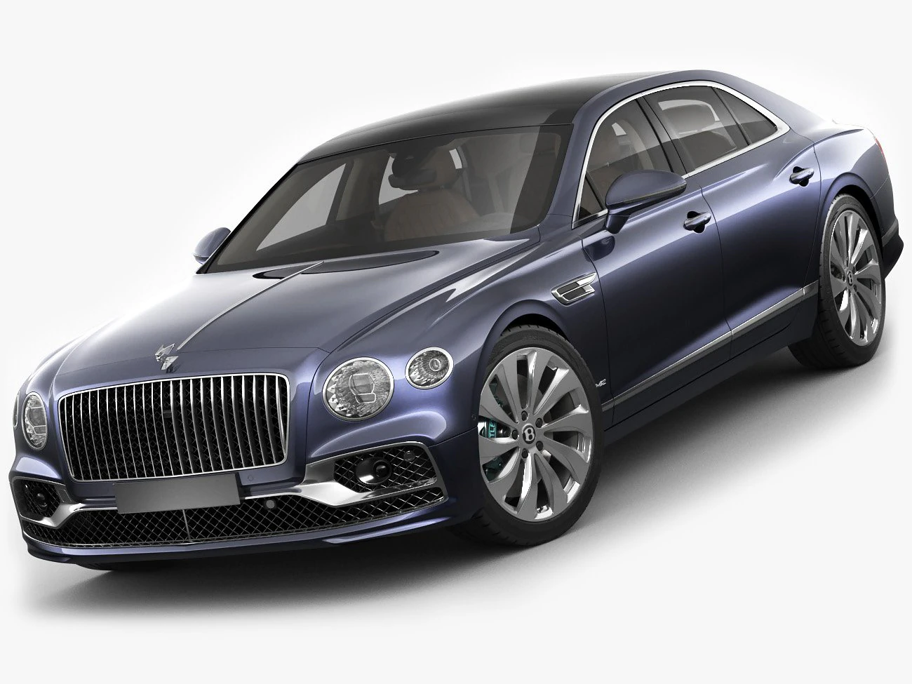 bentley flying spur 2020 3D Model .c4d .max .obj .3ds .fbx .stl .blend 