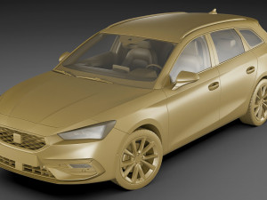 seat leon sportstourer 2020 3D Model