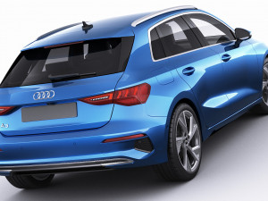 audi a3 sportback 2021 3D-Modell