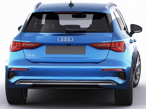 audi a3 sportback 2021 3D-Modell