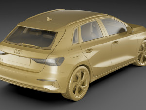 audi a3 sportback 2021 3D-Modell