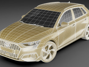 audi a3 sportback 2021 3D-Modell
