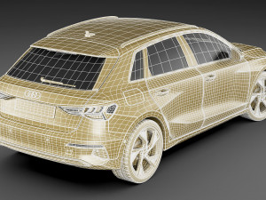 audi a3 sportback 2021 3D-Modell