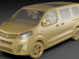 opel zafira life 2020 3D 모델