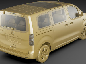 opel zafira life 2020 3D 모델