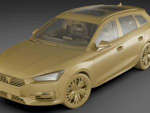 cupra leon sportstourer 2021 3D Model